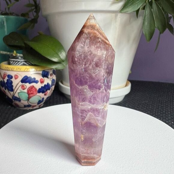 Amethyst Crazy‎ Lace Crystal Wand (#5) - Picture 3 of 13